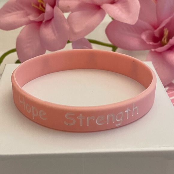 🌸 4pc Breast Cancer Awareness Stretchable Silicone Bracelets - Picture 10 of 12